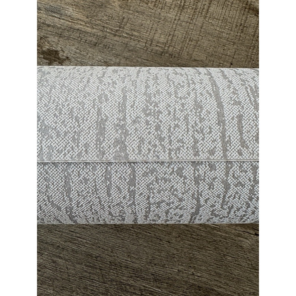 Peel & Stick Wallpaper Gray White Textured Botanical 20.9" x 32.8' 4 Rolls